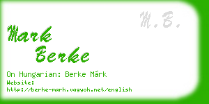 mark berke business card